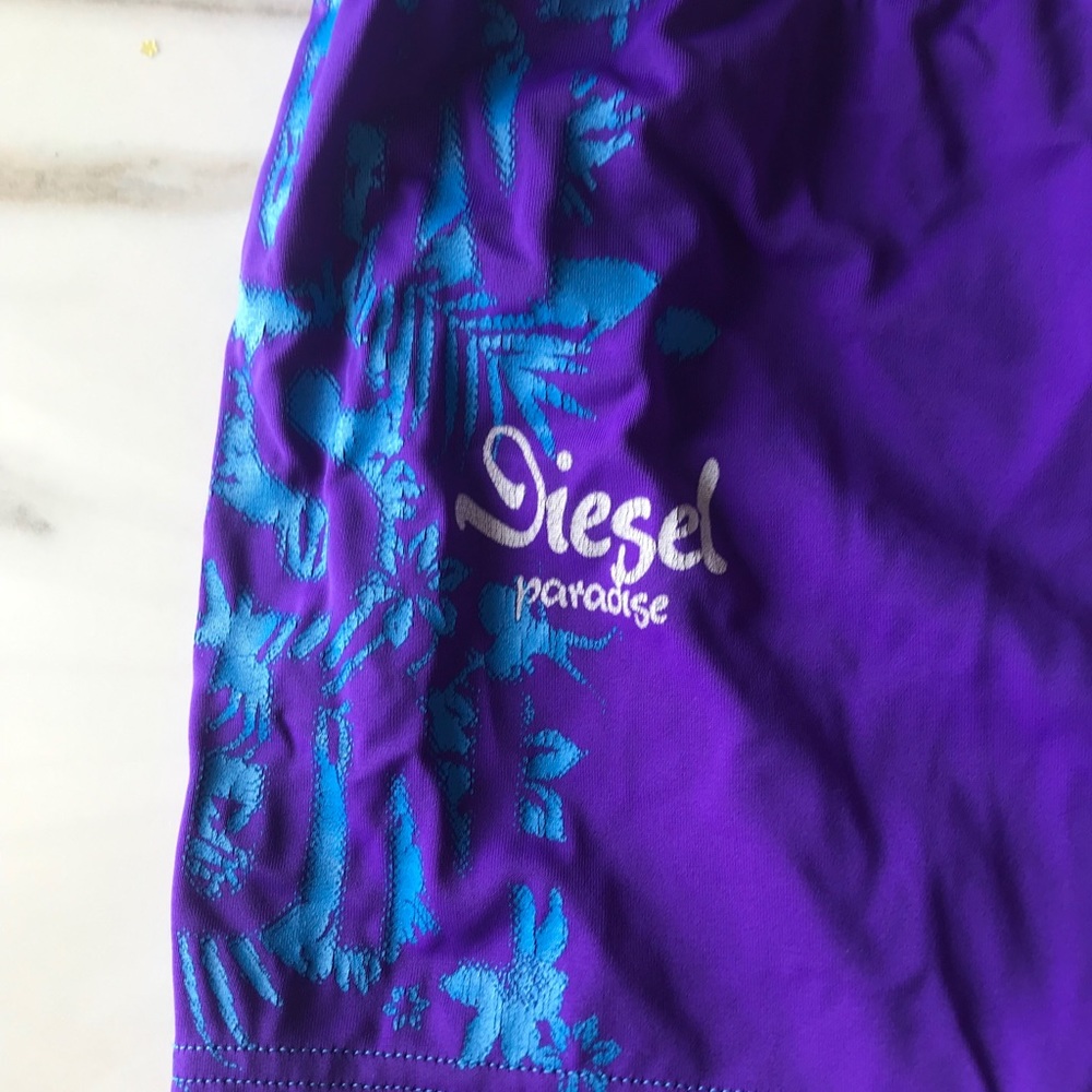 Men’s M Diesel Paradise Swim Shorts Purple/Blue